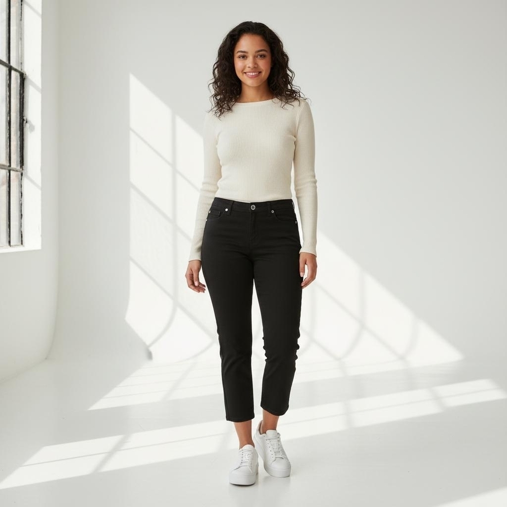 Karl Lagerfeld Black Cropped Jeans Size 6